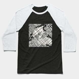 Black and White Depth Baseball T-Shirt